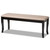 Cornelie Modern And Contemporary Transitional Sand Fabric Upholstered And Dark Brown Finished Wood Dining Bench RH036-Sand/Dark Brown-Dining Bench