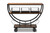 Frieda Rustic And Industrial Farmhouse Walnut Brown Finished Wood And Black Finished Metal Console Cart YLX-0906-015-Console Cart
