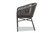 Marcus Modern And Contemporary Grey Finished Rope And Metal Outdoor Dining Chair WA-5144-Grey-DC
