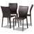 Heidi Modern And Contemporary Dark Brown Faux Leather Upholstered 4-Piece Dining Chair Set 19A17-Dark Brown-DC
