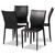Heidi Modern And Contemporary Black Faux Leather Upholstered 4-Piece Dining Chair Set 19A17-Black-DC