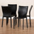 Heidi Modern And Contemporary Black Faux Leather Upholstered 4-Piece Dining Chair Set 19A17-Black-DC