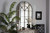 Newman Vintage Farmhouse Antique Silver Finished Arched Window Accent Wall Mirror RTB1358-2