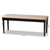 Giovanni Modern And Contemporary Sand Fabric Upholstered And Dark Brown Finished Wood Dining Bench RH038-Sand/Dark Brown-Dining Bench