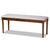 Giovanni Modern And Contemporary Grey Fabric Upholstered And Walnut Brown Finished Wood Dining Bench RH038-Grey/Walnut-Dining Bench