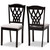Delilah Modern And Contemporary Grey Fabric Upholstered And Dark Brown Finished Wood 2-Piece Dining Chair Set RH1017C-Grey/Dark Brown-DC-2PK