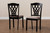 Delilah Modern And Contemporary Sand Fabric Upholstered And Dark Brown Finished Wood 2-Piece Dining Chair Set RH1017C-Sand/Dark Brown-DC-2PK