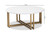 Maeve Modern And Contemporary Gold Finished Metal Coffee Table With Faux Marble Tabletop WS-12222-CT