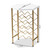 Phoebe Modern And Contemporary Gold Finished Metal Wine Rack With Faux Marble Tabletop WS-12224-Wine Rack
