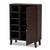 Idina Mid-Century Modern Two-Tone Dark Brown And Grey Finished Wood 1-Door Shoe Cabinet SESC16104-Modi Wenge-Shoe Cabinet