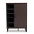 Idina Mid-Century Modern Two-Tone Dark Brown And Grey Finished Wood 1-Door Shoe Cabinet SESC16104-Modi Wenge-Shoe Cabinet