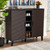 Idina Mid-Century Modern Two-Tone Dark Brown And Grey Finished Wood 2-Door Shoe Cabinet SESC16105-Modi Wenge-Shoe Cabinet