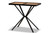 Carlo Modern And Contemporary Walnut Finished Wood And Black Finished Metal Console Table LY80-SF-Black-Console