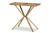 Carlo Modern And Contemporary Walnut Finished Wood And Gold Finished Metal Console Table LY80-SF-Gold-Console
