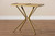 Carlo Modern And Contemporary Walnut Finished Wood And Gold Finished Metal Console Table LY80-SF-Gold-Console