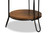 Roald Vintage Rustic Industrial Walnut Brown Finished Wood And Black Finished 1-Drawer Metal End Table YLX-2728-ET