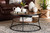 Albany Vintage Rustic Industrial Walnut Brown Finished Wood And Black Finished Metal 1-Shelf Coffee Table YLX-2780-CT