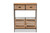 Abram Modern Farmhouse Industrial Oak Brown Finished Wood And Black Metal 2-Drawer Multipurpose Kitchen Storage Cabinet JY20A079-Oak/Black-Cabinet