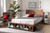 Alba Modern Transitional Ash Walnut Brown Finished Wood Full Size 4-Drawer Platform Storage Bed With Built-In Shelves Alba-Ash Walnut-Full