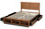 Alba Modern Transitional Ash Walnut Brown Finished Wood Queen Size 4-Drawer Platform Storage Bed With Built-In Shelves Alba-Ash Walnut-Queen