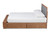 Cosma Modern Transitional Ash Walnut Brown Finished Wood 4-Drawer Queen Size Platform Storage Bed Cosma-Dark Grey/Ash Walnut-Queen