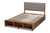Cosma Modern Transitional Ash Walnut Brown Finished Wood 4-Drawer Queen Size Platform Storage Bed Cosma-Dark Grey/Ash Walnut-Queen