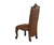 27" X 22" X 49" 2-Tone Brown Pu Fabric Cherry Oak Poly Resin Upholstery Side Chair (Set-2) (347316)