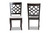 Mael Modern And Contemporary Grey Fabric Upholstered And Dark Brown Finished Wood 2-Piece Dining Chair Set RH331C-Grey/Dark Brown-DC-2PK