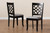 Mael Modern And Contemporary Grey Fabric Upholstered And Dark Brown Finished Wood 2-Piece Dining Chair Set RH331C-Grey/Dark Brown-DC-2PK