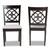 Renaud Modern And Contemporary Grey Fabric Upholstered And Dark Brown Finished Wood 2-Piece Dining Chair Set RH332C-Grey/Dark Brown-DC-2PK