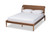 Sadler Mid-Century Modern Ash Walnut Brown Finished Wood Queen Size Platform Bed MG0047-9-Ash Walnut-Queen