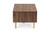 Landen Mid-Century Modern Walnut Brown And Gold Finished Wood Coffee Table LV10CFT1014WI-Columbia/Gold-CT