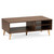 Landen Mid-Century Modern Walnut Brown And Gold Finished Wood Coffee Table LV10CFT1014WI-Columbia/Gold-CT