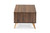 Edel Mid-Century Modern Walnut Brown And Gold Finished Wood Coffee Table LV12CFT12140WI-Columbia/Gold-CT