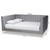 Oksana Modern Contemporary Glam And Luxe Light Grey Velvet Fabric Upholstered And Gold Finished Full Size Daybed CF0344-Light Grey Daybed-Full