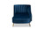 Kailyn Glam And Luxe Navy Blue Velvet Fabric Upholstered And Gold Finished Chaise TSF-6720-Navy Blue Velvet/Gold-Chaise
