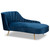 Kailyn Glam And Luxe Navy Blue Velvet Fabric Upholstered And Gold Finished Chaise TSF-6720-Navy Blue Velvet/Gold-Chaise