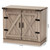 Wayne Modern Contemporary Farmhouse Oak Brown Finished Wood 2-Door Shoe Storage Cabinet SC910041-2-Oak-Shoe Cabinet