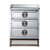 Laken Contemporary Glam And Luxe Mirrored And Antique Bronze Finished 3-Drawer Nightstand RXF-2222-NS