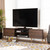 Landen Mid-Century Modern Walnut Brown And Gold Finished Wood Tv Stand LV10TV1013WI-Columbia/Gold-TV