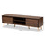 Landen Mid-Century Modern Walnut Brown And Gold Finished Wood Tv Stand LV10TV1013WI-Columbia/Gold-TV
