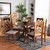 Jana Modern And Contemporary Grey Fabric Upholstered And Walnut Brown Finished Wood 7-Piece Dining Set Jana-Grey/Walnut-7PC Dining Set