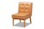 Arvid Mid-Century Modern Tan Faux Leather Upholstered And Walnut Brown Finished Wood Dining Chair BBT8051-Tan/Walnut-CC