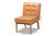 Arvid Mid-Century Modern Tan Faux Leather Upholstered And Walnut Brown Finished Wood Dining Chair BBT8051-Tan/Walnut-CC