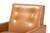 Perris Mid-Century Modern Tan Faux Leather Upholstered And Walnut Brown Finished Wood Lounge Chair BBT8042-Tan/Walnut-CC