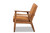 Sorrento Mid-Century Modern Tan Faux Leather Upholstered And Walnut Brown Finished Wood Lounge Chair BBT8013-Tan Chair