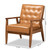 Sorrento Mid-Century Modern Tan Faux Leather Upholstered And Walnut Brown Finished Wood Lounge Chair BBT8013-Tan Chair