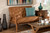Sorrento Mid-Century Modern Tan Faux Leather Upholstered And Walnut Brown Finished Wood Loveseat BBT8013-Tan Loveseat