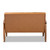 Sorrento Mid-Century Modern Tan Faux Leather Upholstered And Walnut Brown Finished Wood Loveseat BBT8013-Tan Loveseat