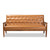 Sorrento Mid-Century Modern Tan Faux Leather Upholstered And Walnut Brown Finished Wood Sofa BBT8013-Tan Sofa